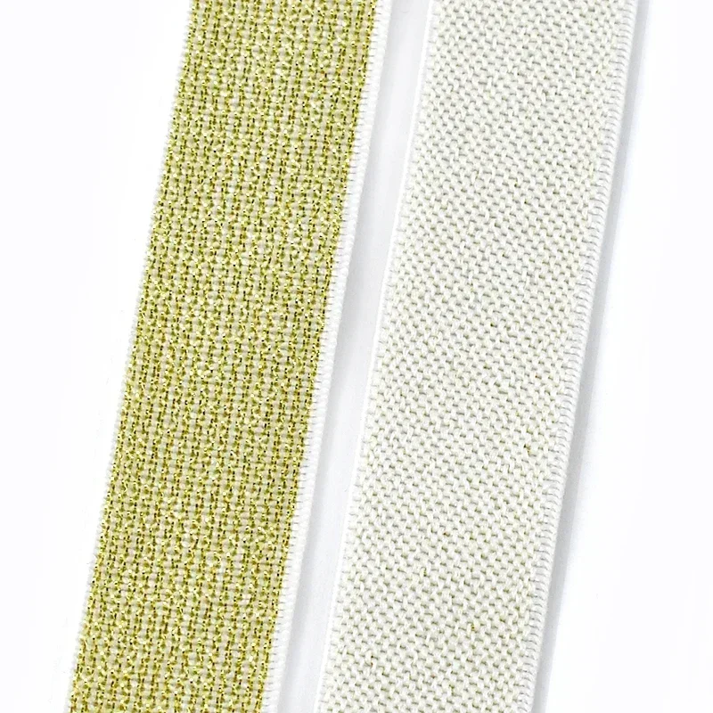 Gold Silver Silk Elastic Bands for Sewing